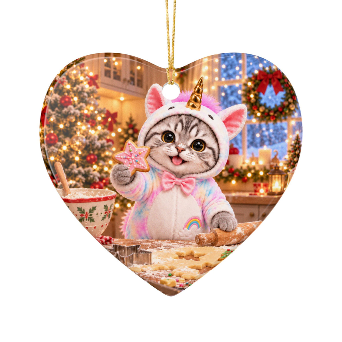 Uni's Christmas Magic Ornament – Double Sided