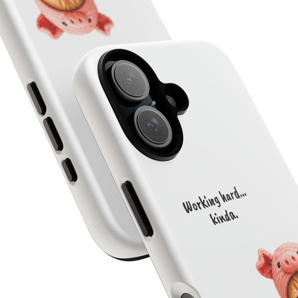 Porky Phone Case — Working Hard… Kinda