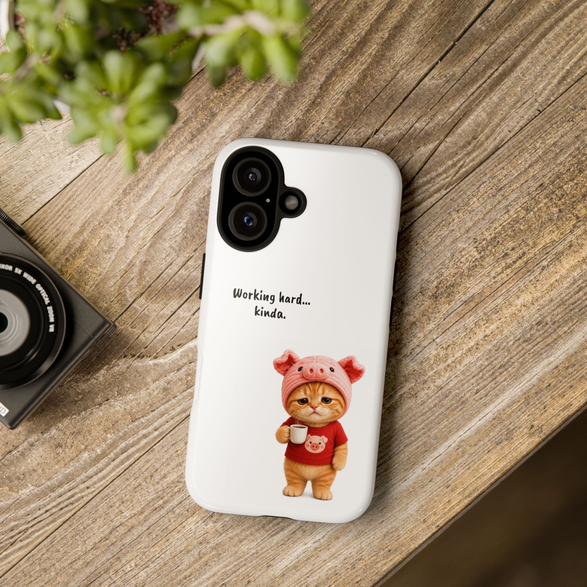 Porky Phone Case — Working Hard… Kinda
