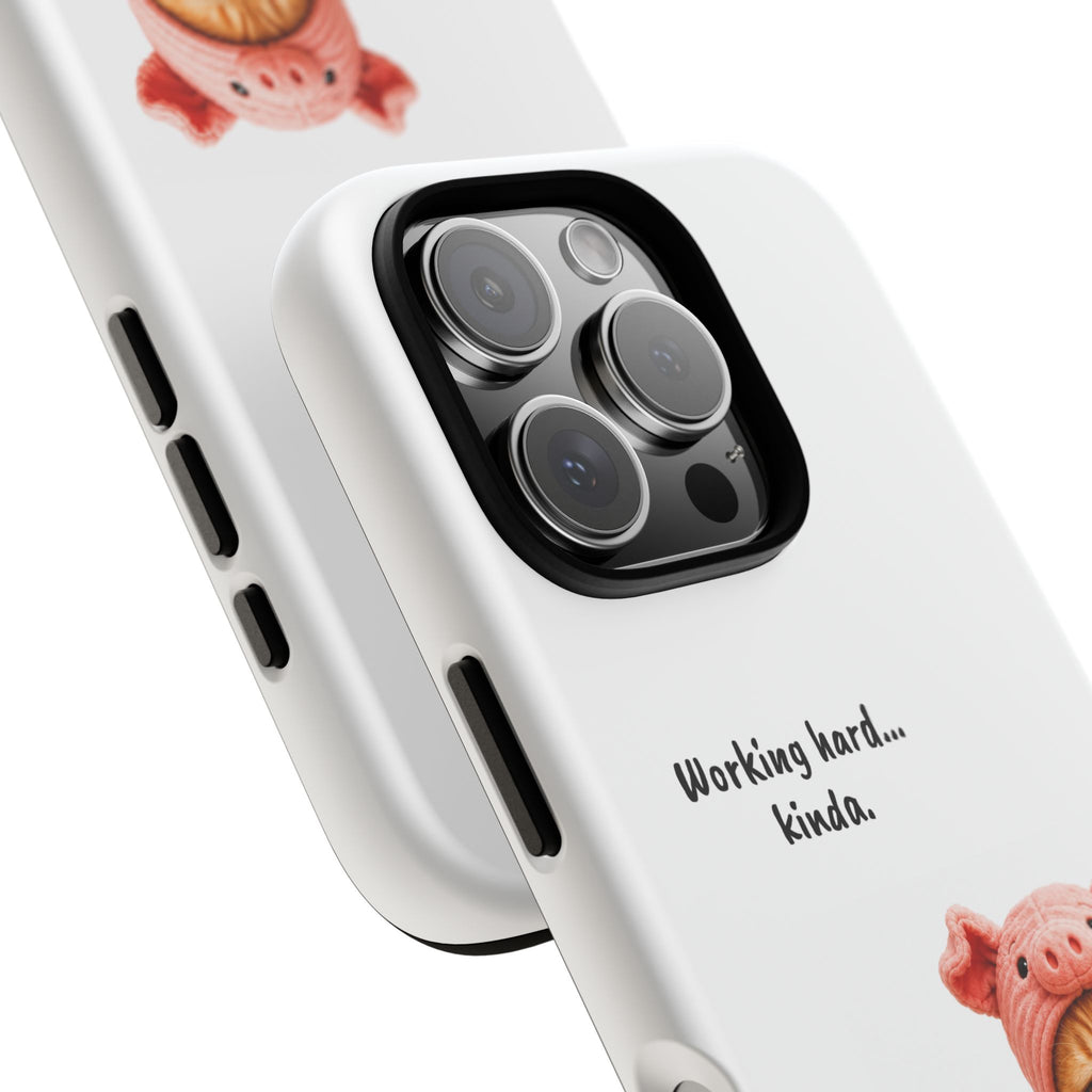 Porky Phone Case — Working Hard… Kinda