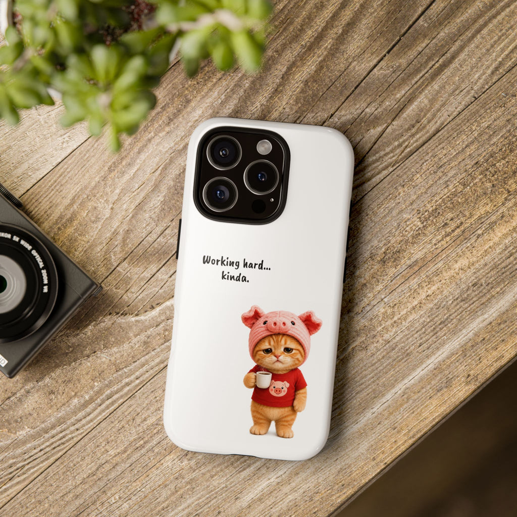 Porky Phone Case — Working Hard… Kinda