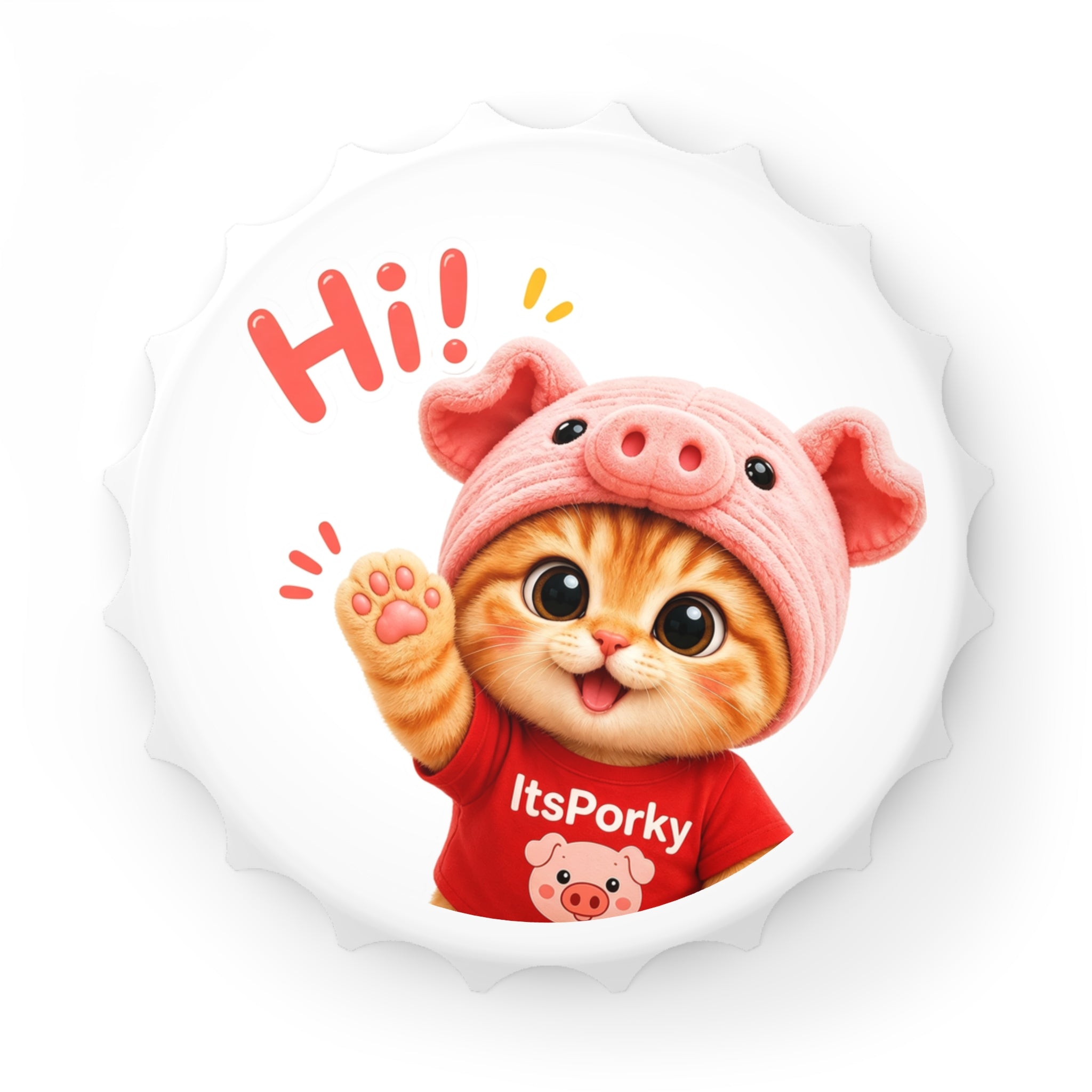 “Hi!” Magnetic Bottle Opener