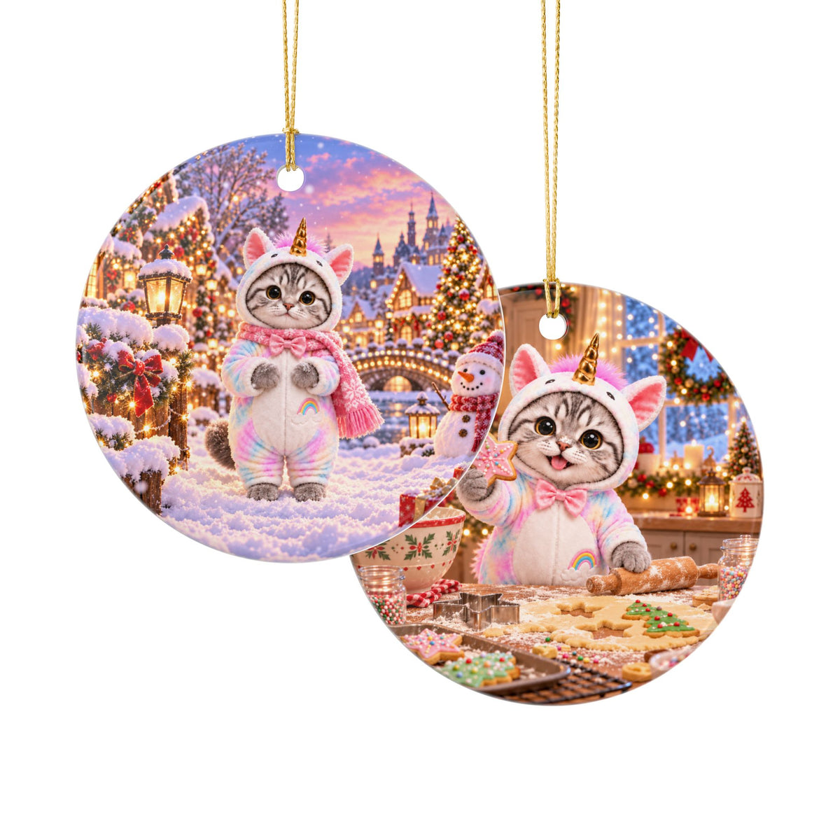 Uni's Christmas Magic Ornament – Double Sided