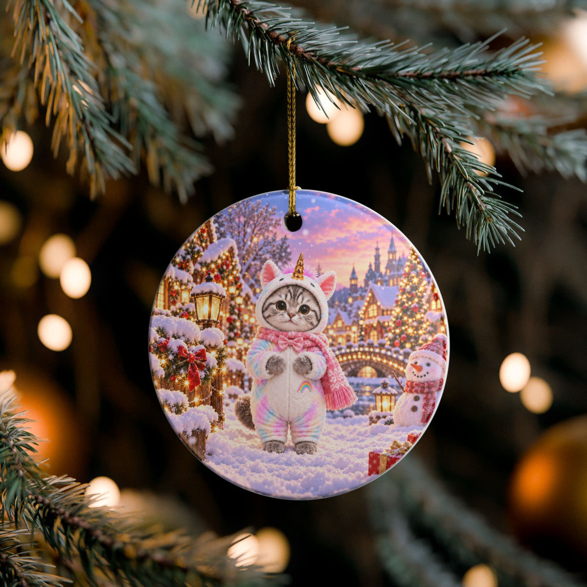 Uni's Christmas Magic Ornament – Double Sided