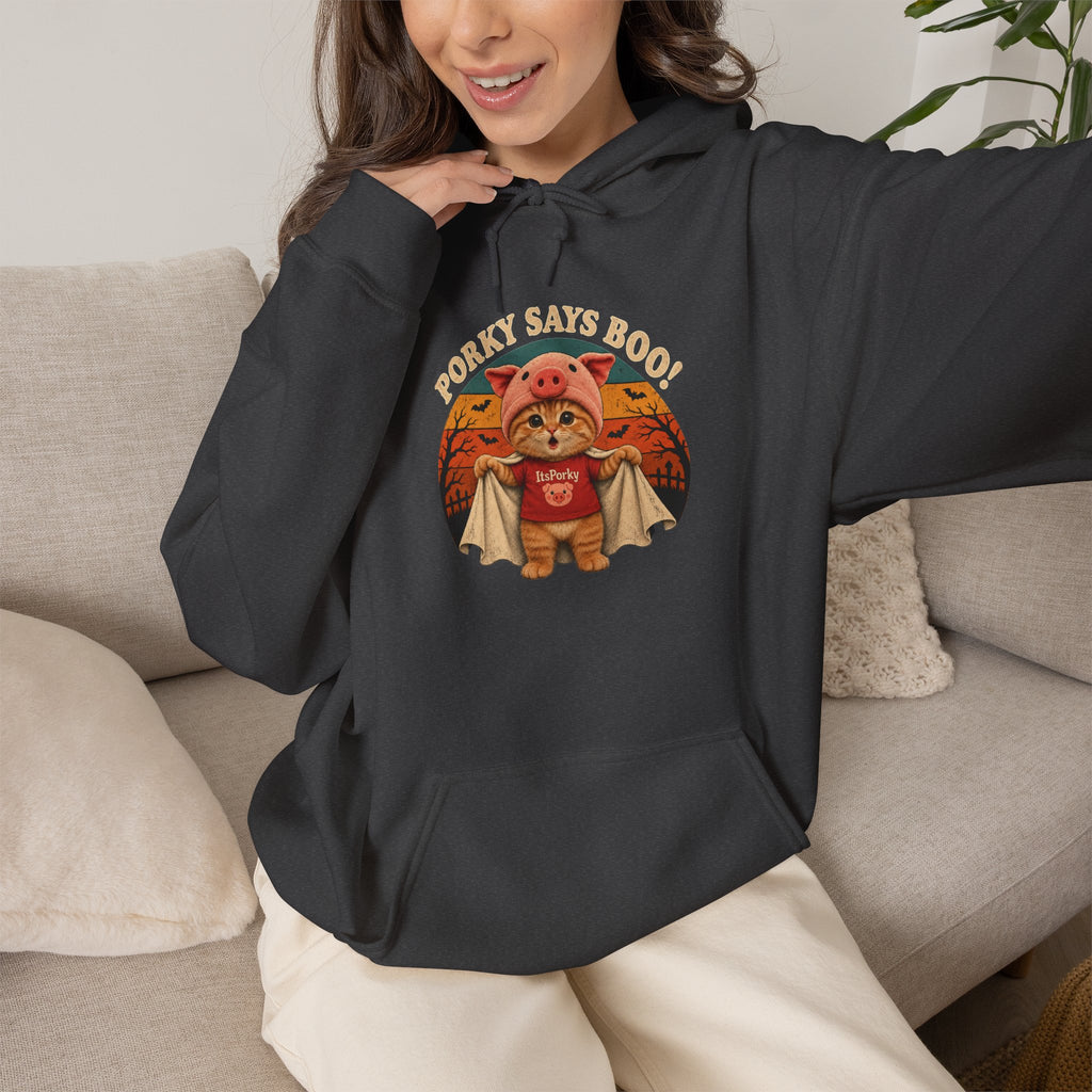 Porky Says BOO! Halloween Unisex Hoodie