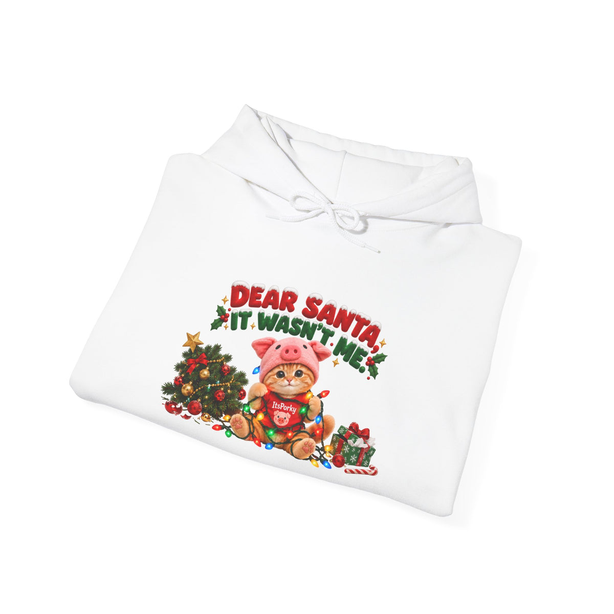 Dear Santa, It Wasn't Me! – Porky Unisex Christmas Hoodie