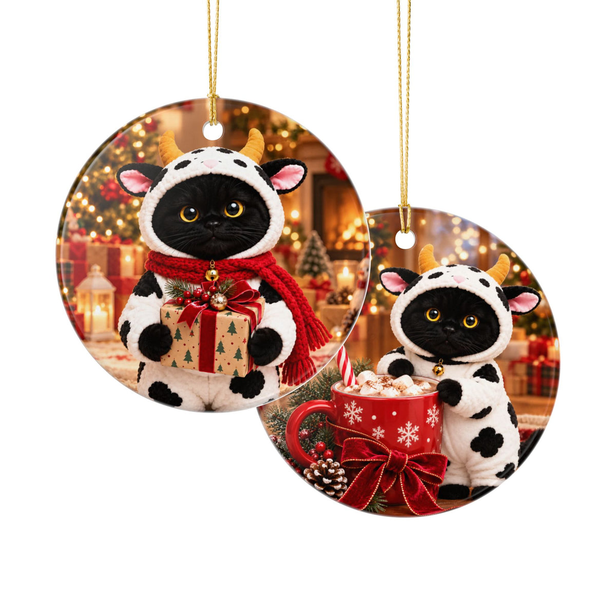 MooMoo's Christmas Magic Ornament – Double Sided