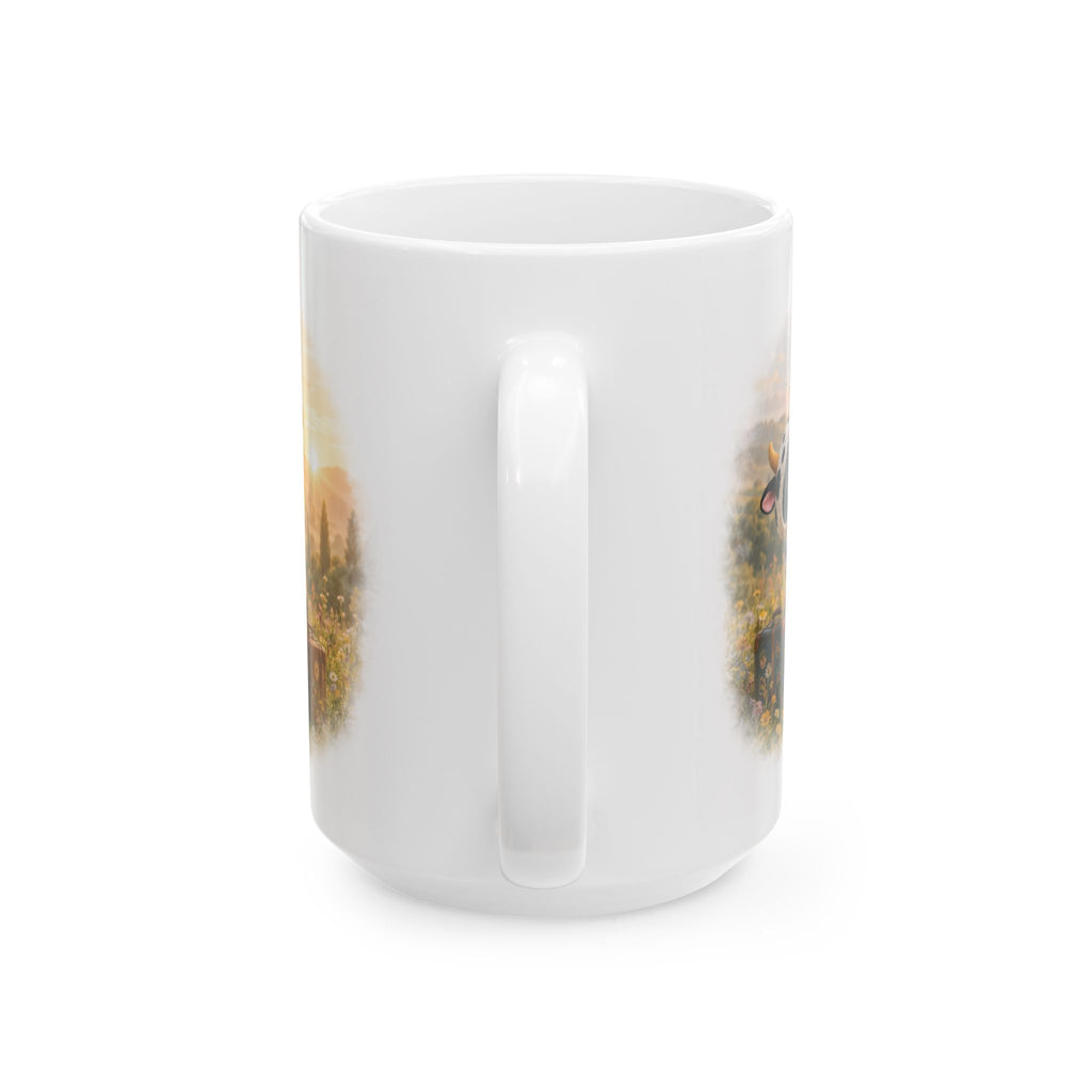 Hot Air Balloon Ceramic Mug – Cute Kitten Travel Adventure