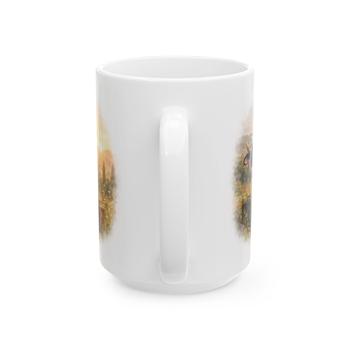Hot Air Balloon Ceramic Mug – Cute Kitten Travel Adventure