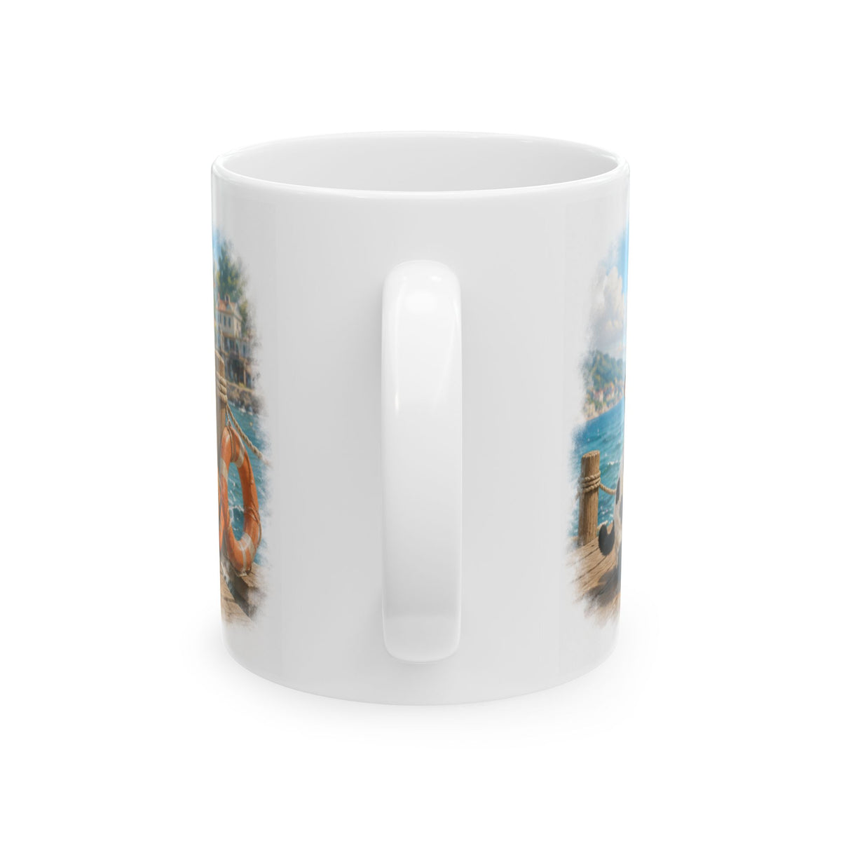 Ferry Trip Ceramic Mug – Cute Kitten Travel Adventure