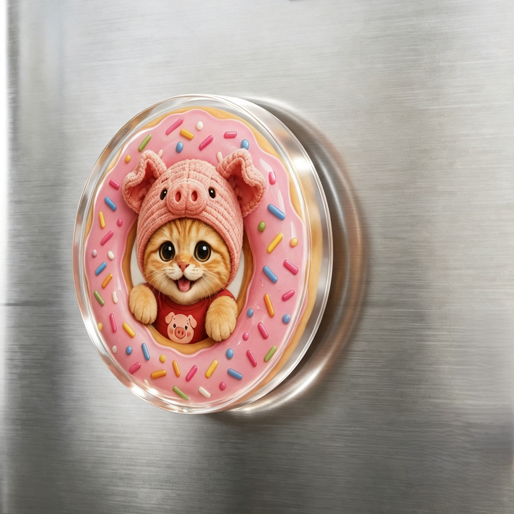 Porky Little Worlds Acrylic Fridge Magnets