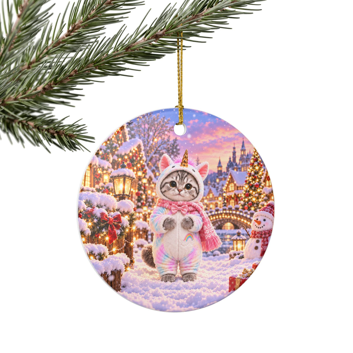 Uni's Christmas Magic Ornament – Double Sided