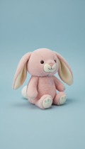 Blush Bunny Plushie with Velvet Ears