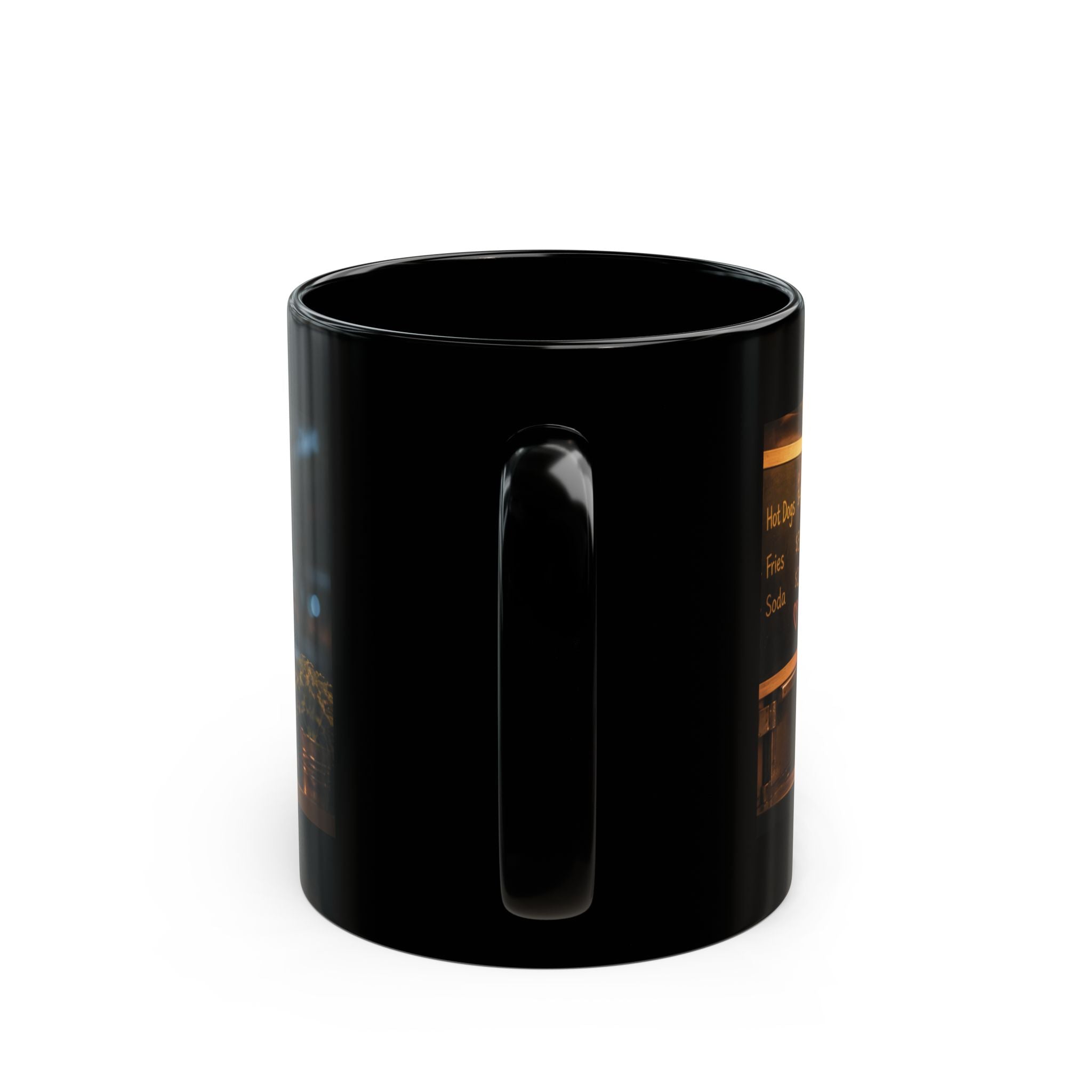 Cozy Café Porky — Black Ceramic Mug
