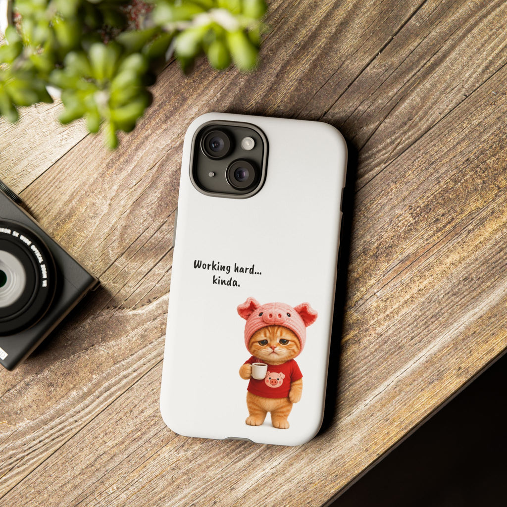 Porky Phone Case — Working Hard… Kinda