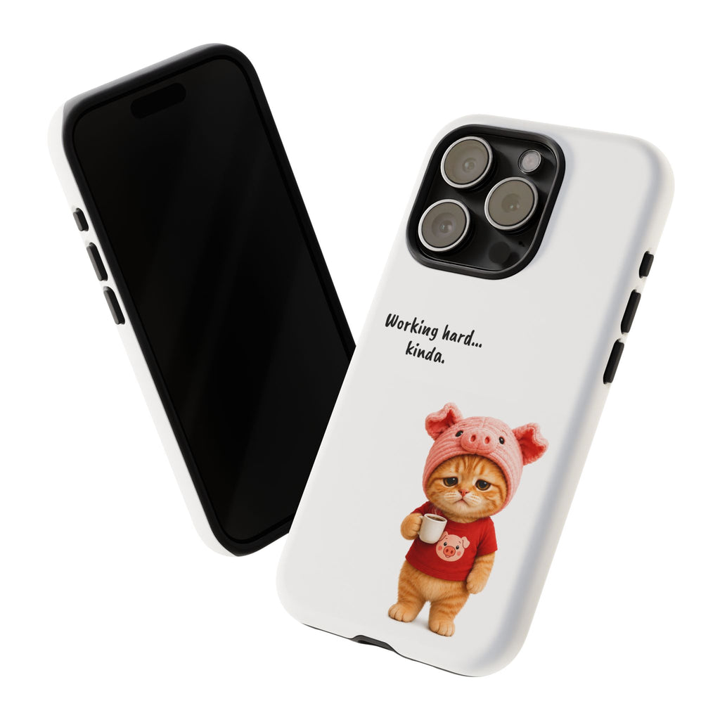 Porky Phone Case — Working Hard… Kinda