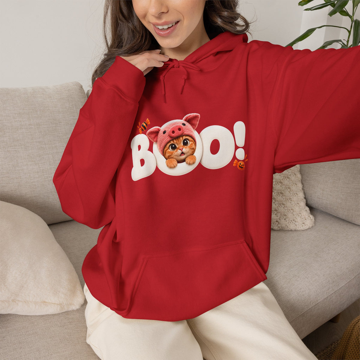 Porky BOO! Halloween Unisex Hoodie