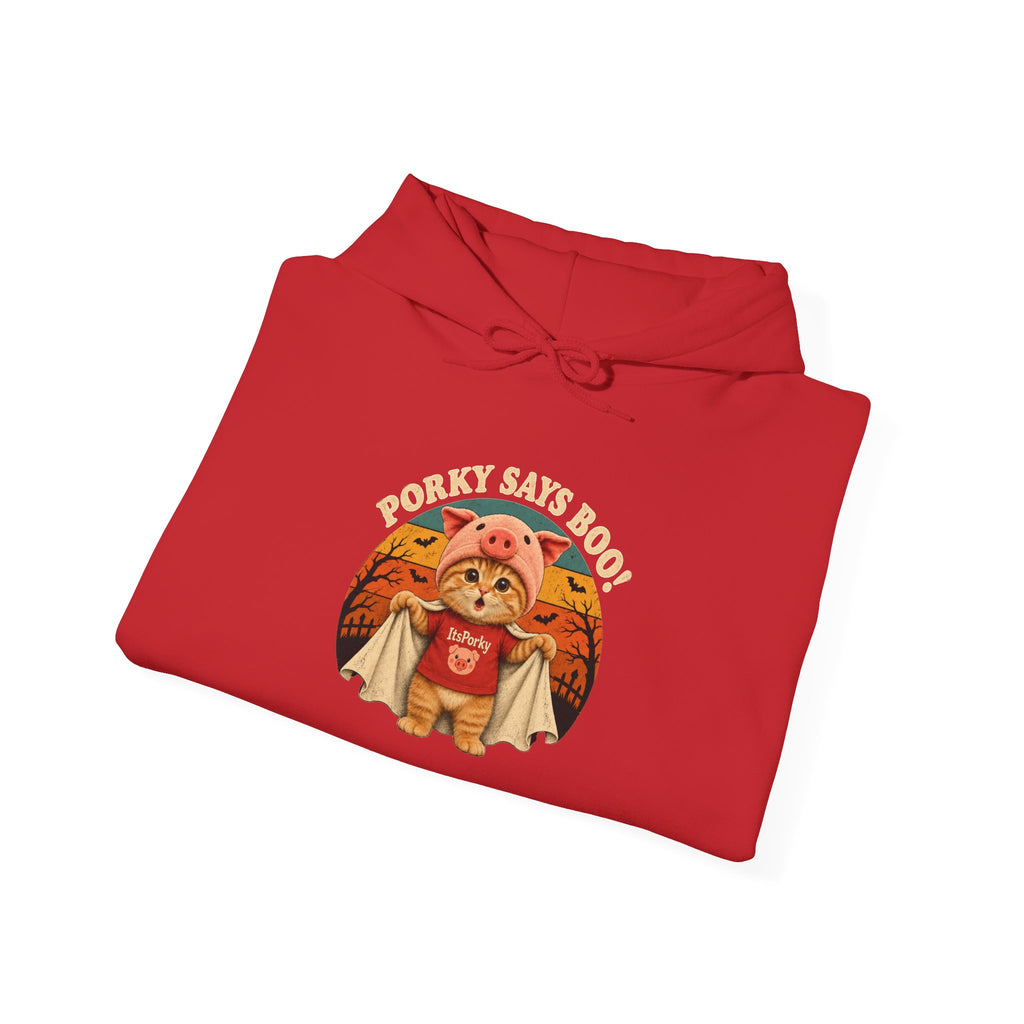 Porky Says BOO! Halloween Unisex Hoodie