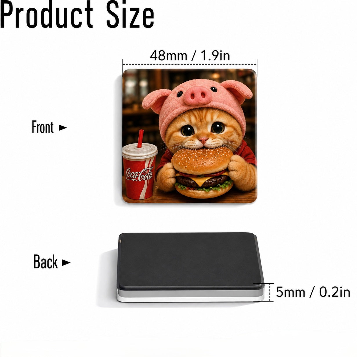 Porky Acrylic Fridge Magnet