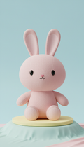 Blush Pink Bunny Plush Toy