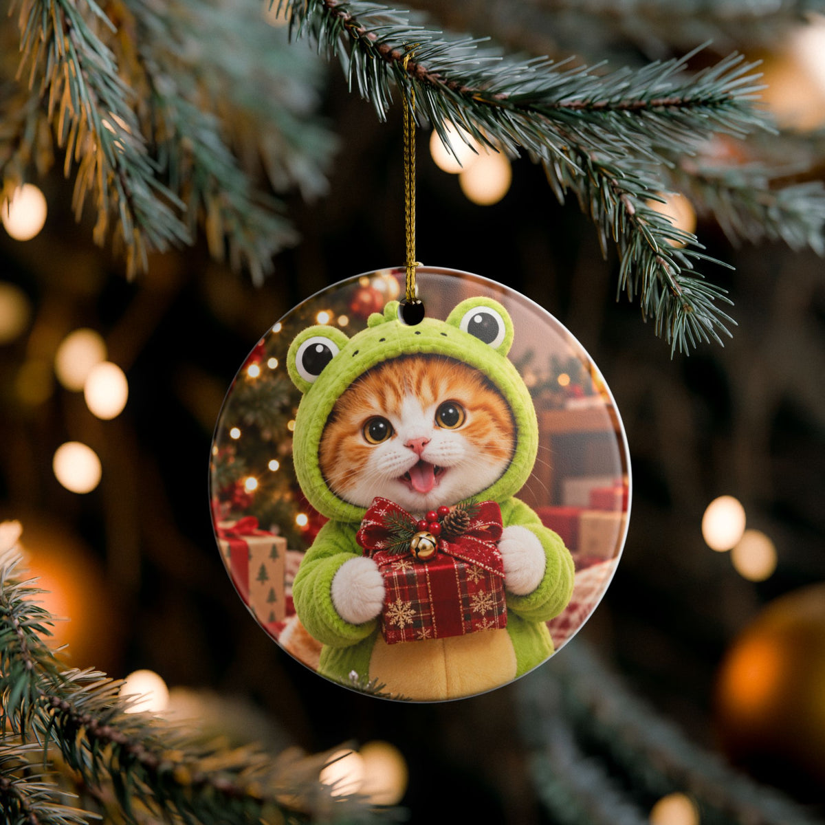 Froggy's Christmas Magic Ornament – Double Sided