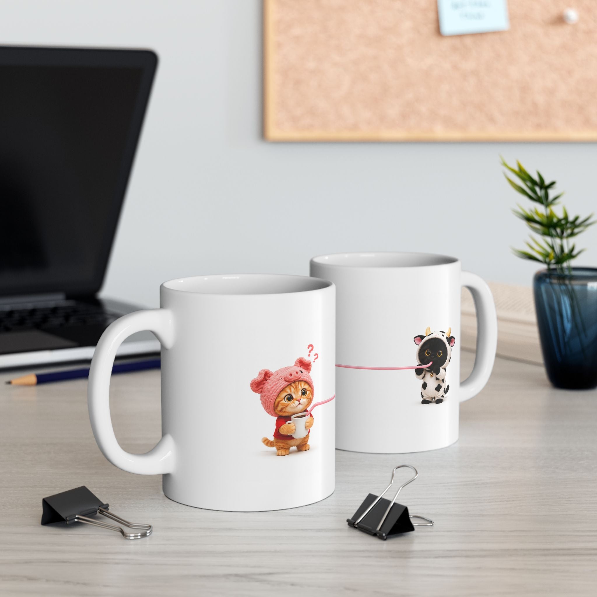 Who’s Drinking My Coffee? — Porky & MooMoo Mug