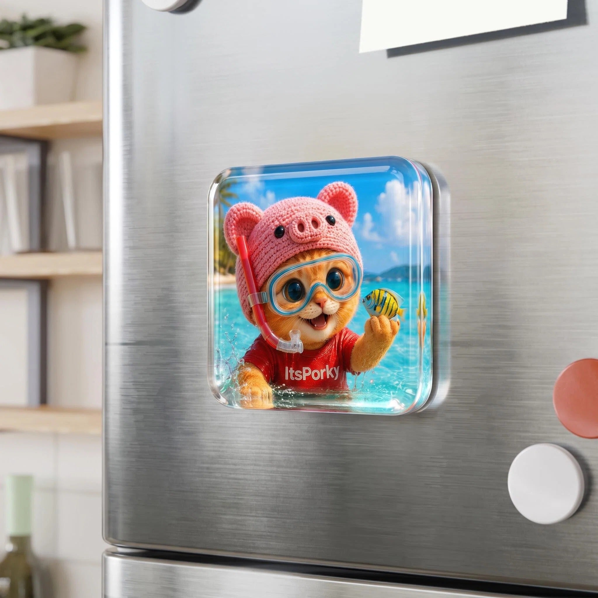 Porky Daily Acrylic Fridge Magnets