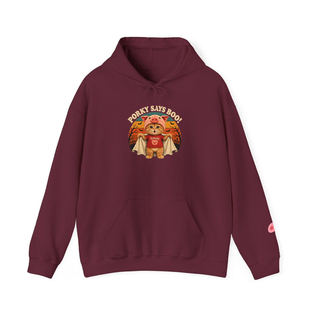 Porky Says BOO! Halloween Unisex Hoodie
