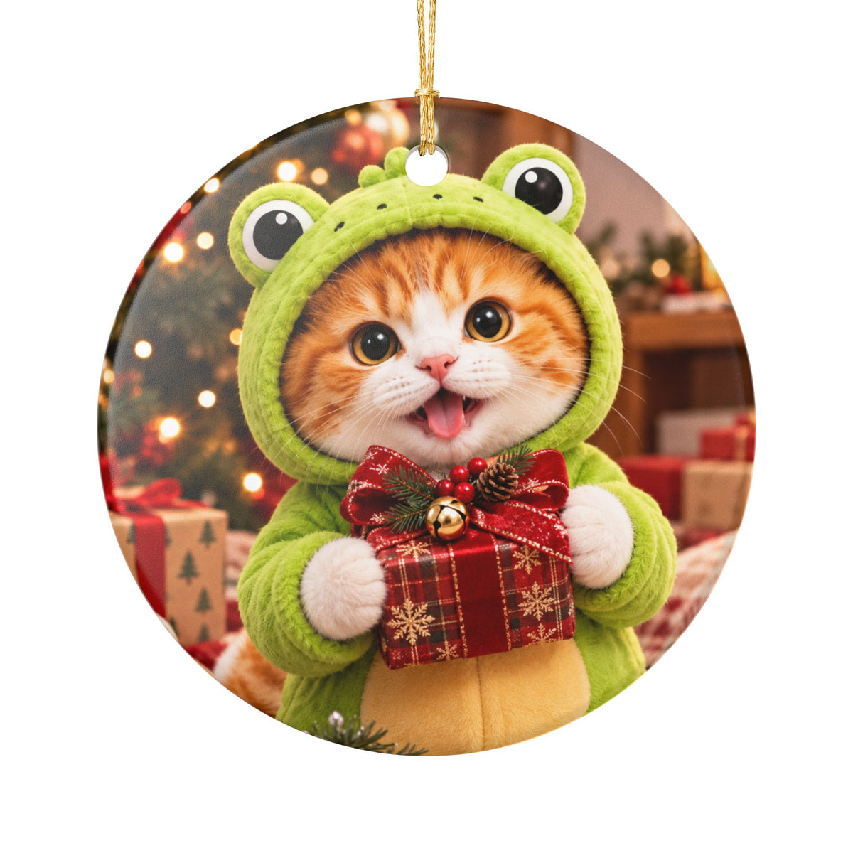 Froggy's Christmas Magic Ornament – Double Sided