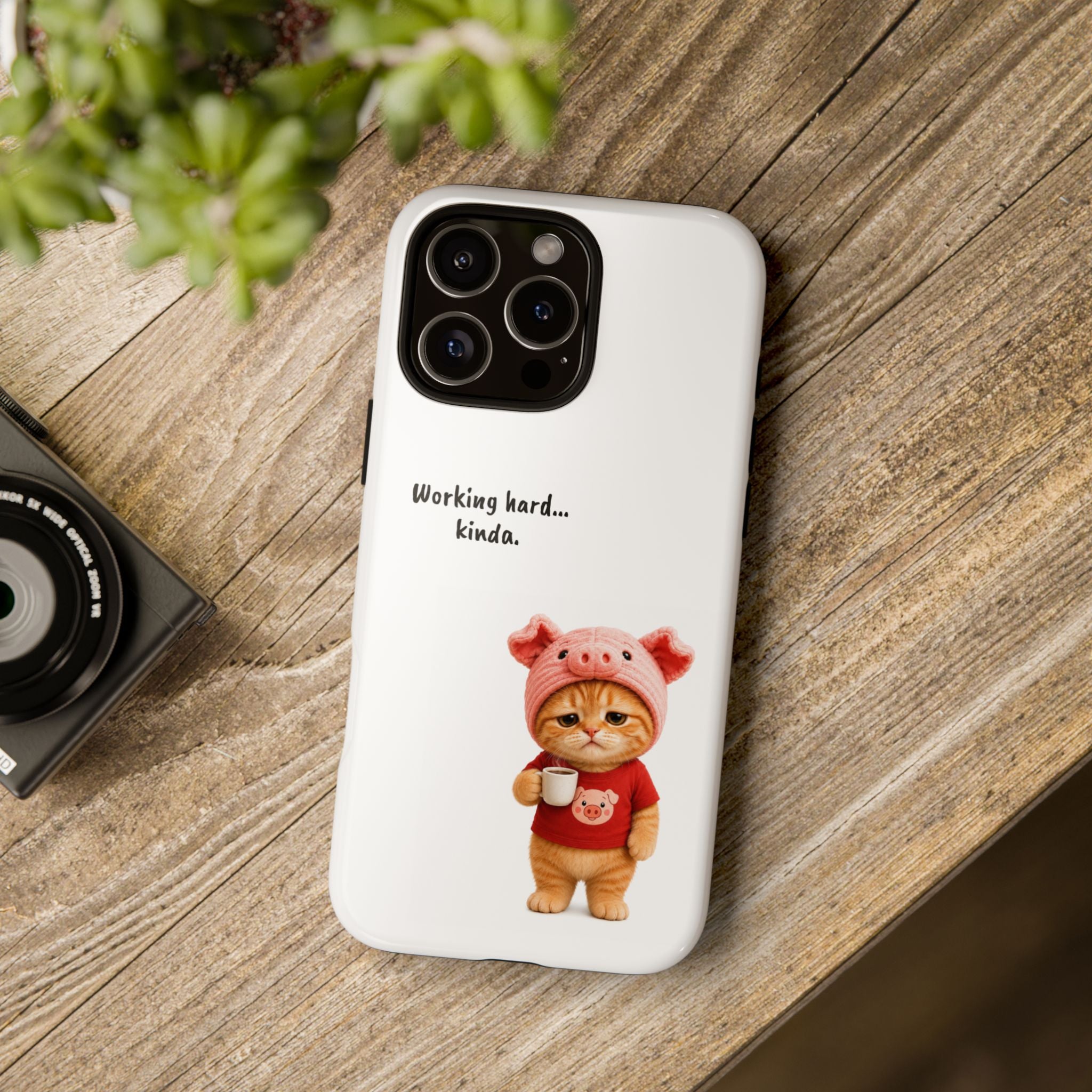 Porky Phone Case — Working Hard… Kinda