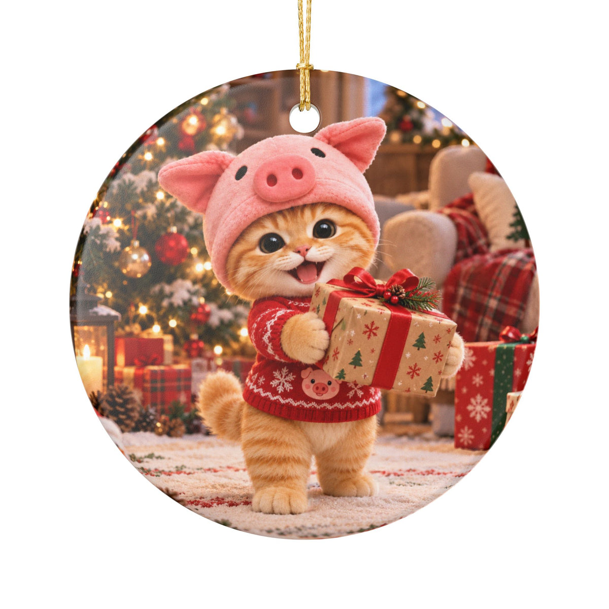 Porky's Christmas Magic Ornament – Double Sided