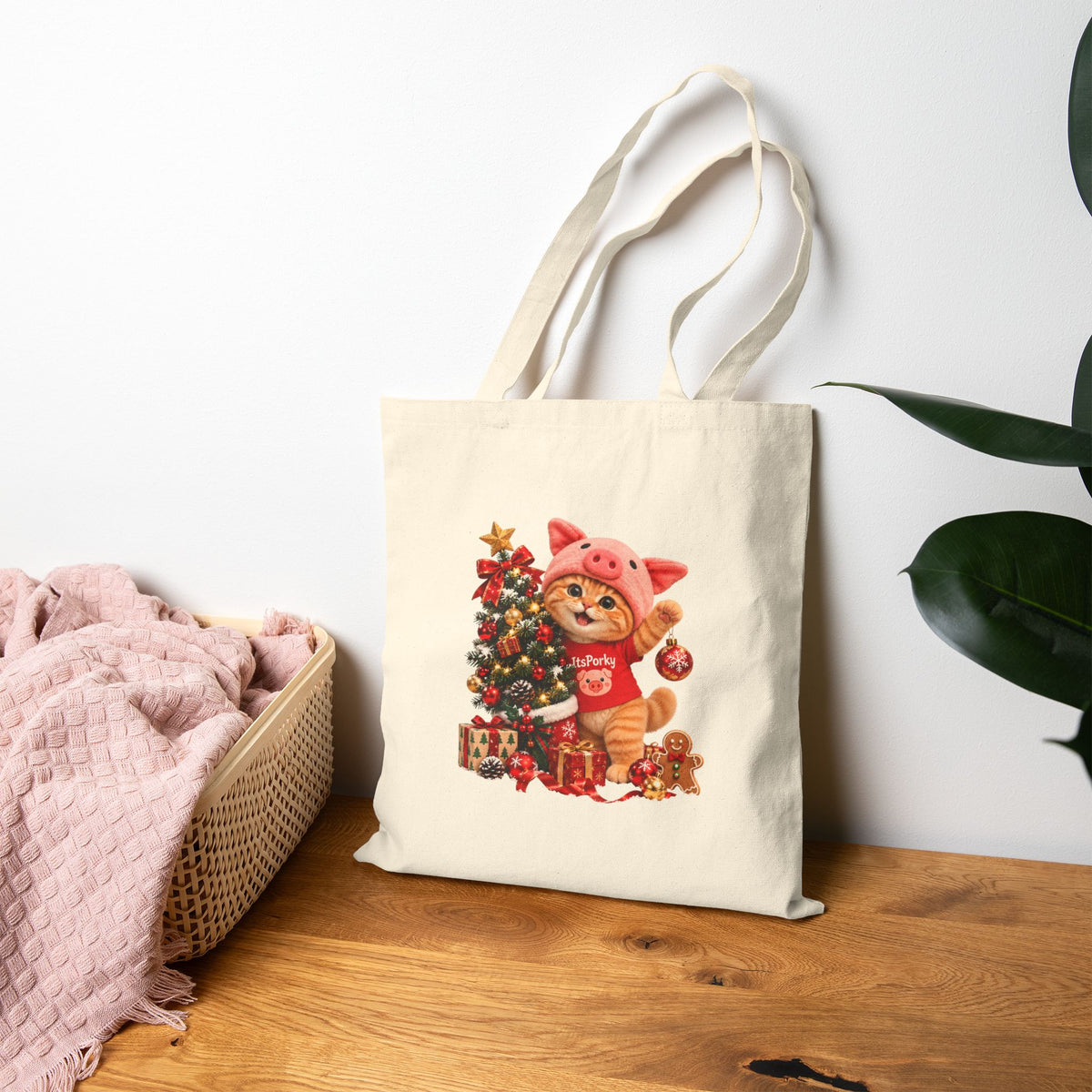 Porky's Christmas Tree Canvas Tote Bag