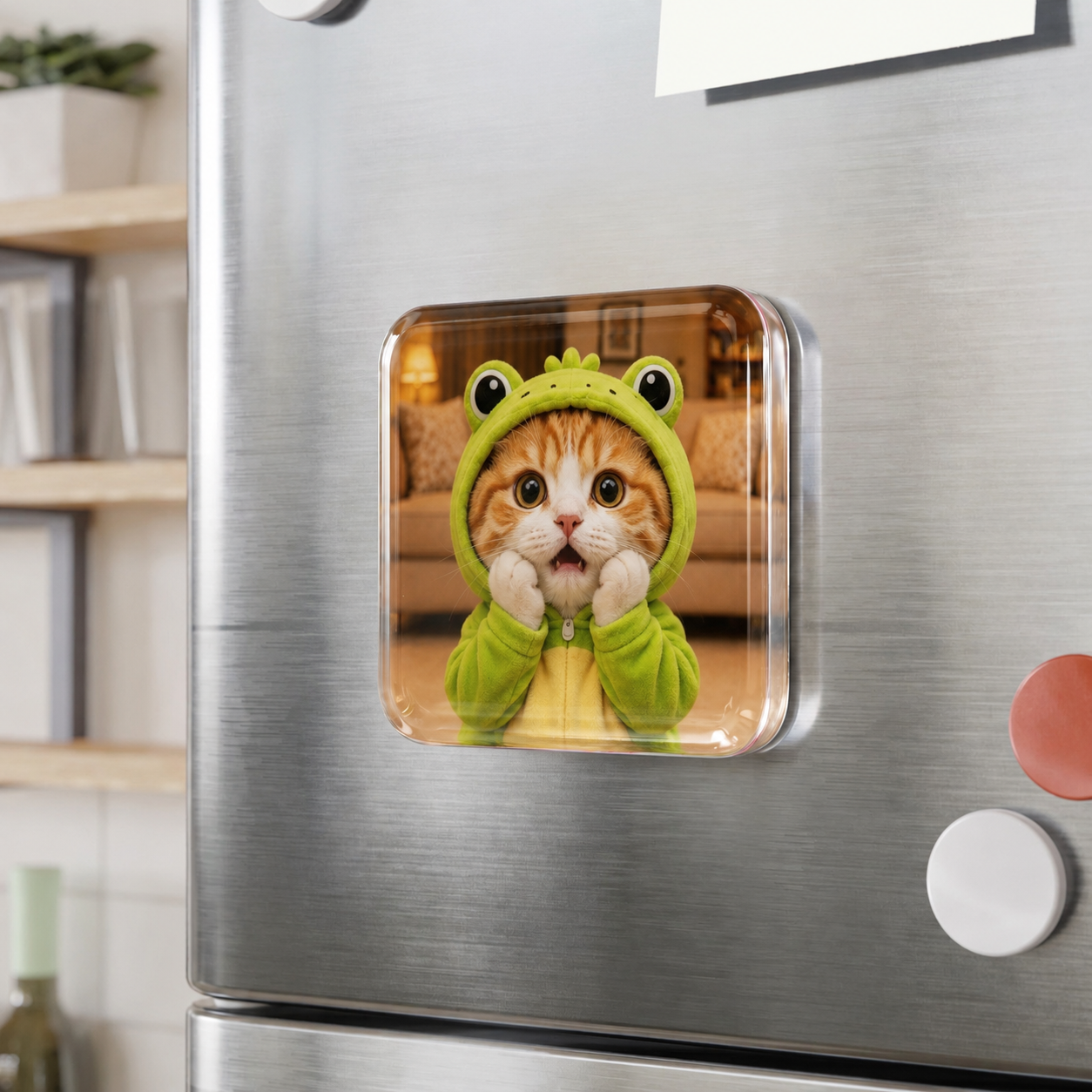 Porky & Friends Cute Cat Acrylic Magnets
