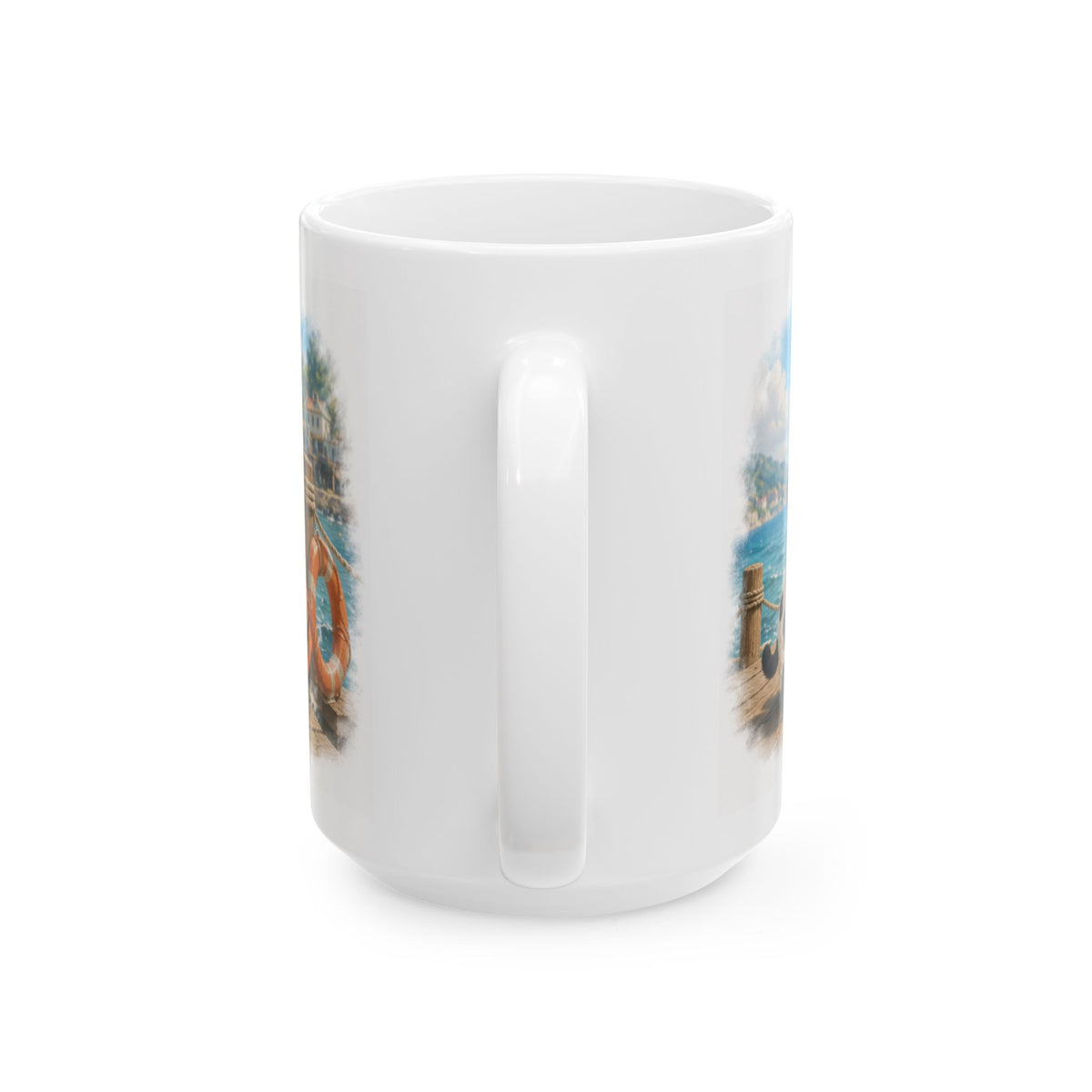 Ferry Trip Ceramic Mug – Cute Kitten Travel Adventure
