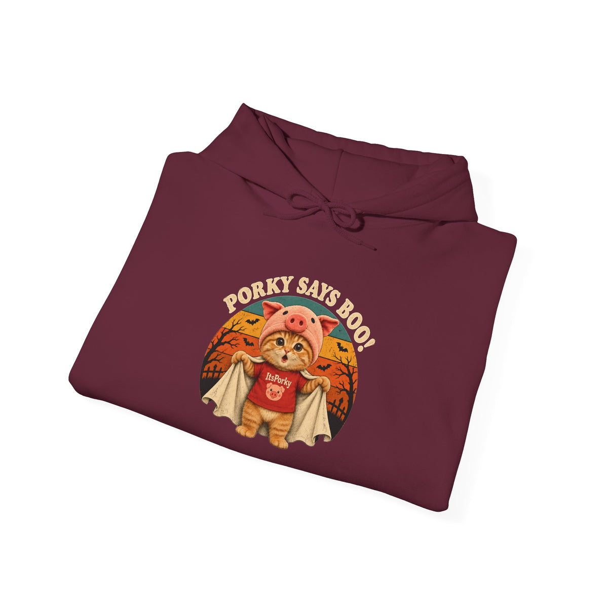 Porky Says BOO! Halloween Unisex Hoodie