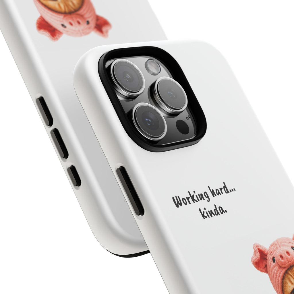 Porky Phone Case — Working Hard… Kinda
