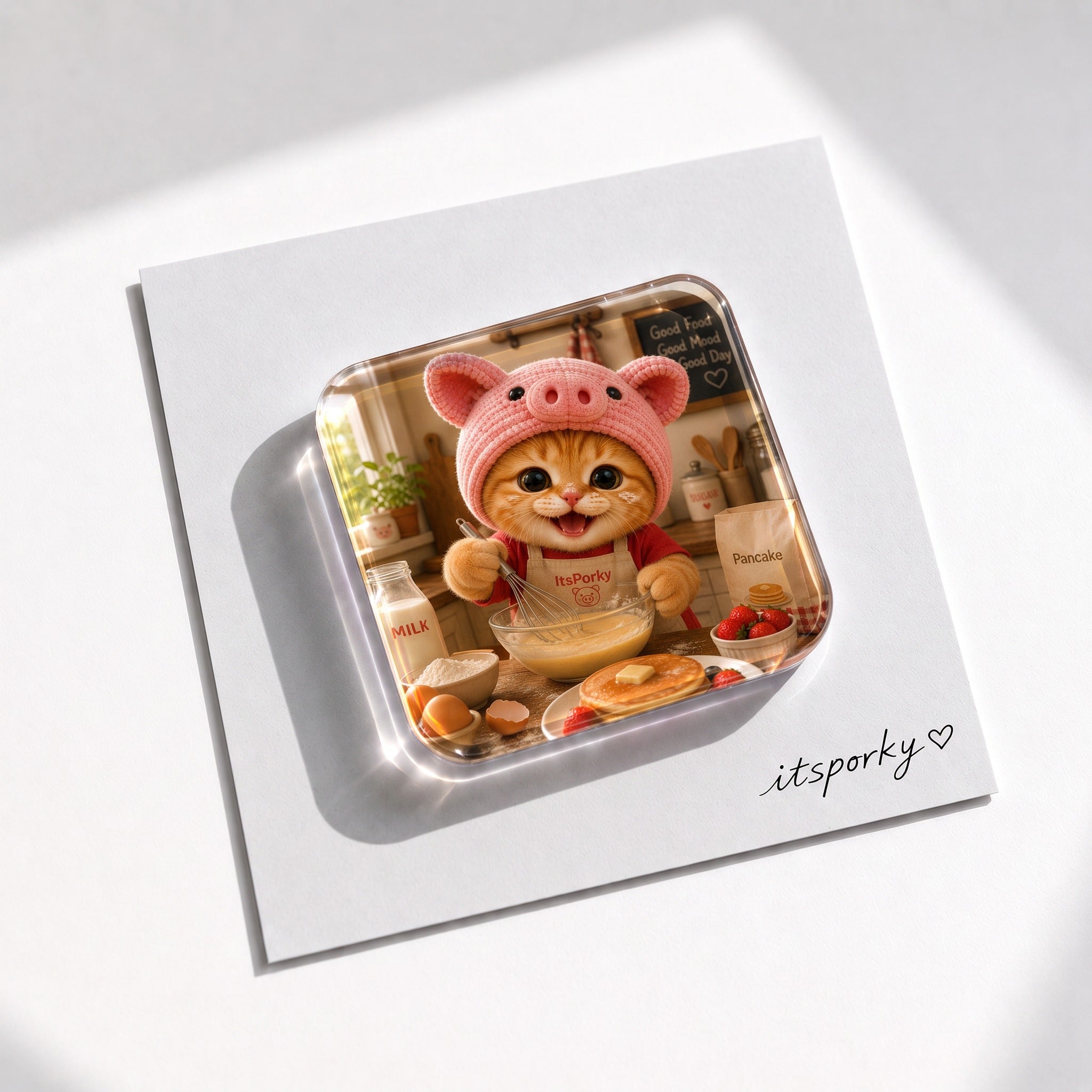 Porky Daily Acrylic Fridge Magnets