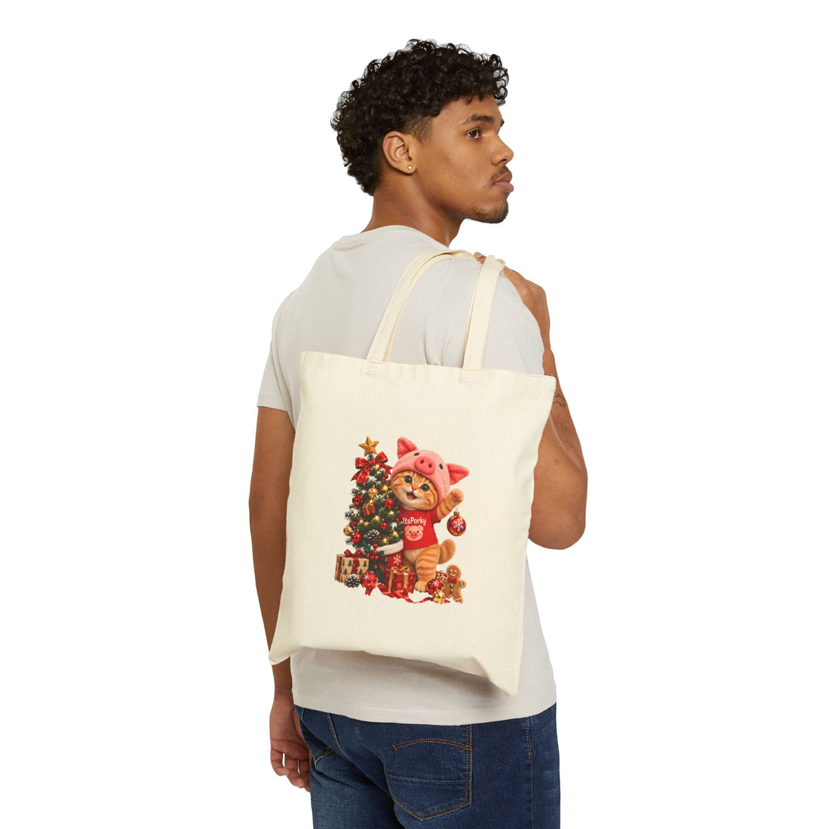 Porky's Christmas Tree Canvas Tote Bag