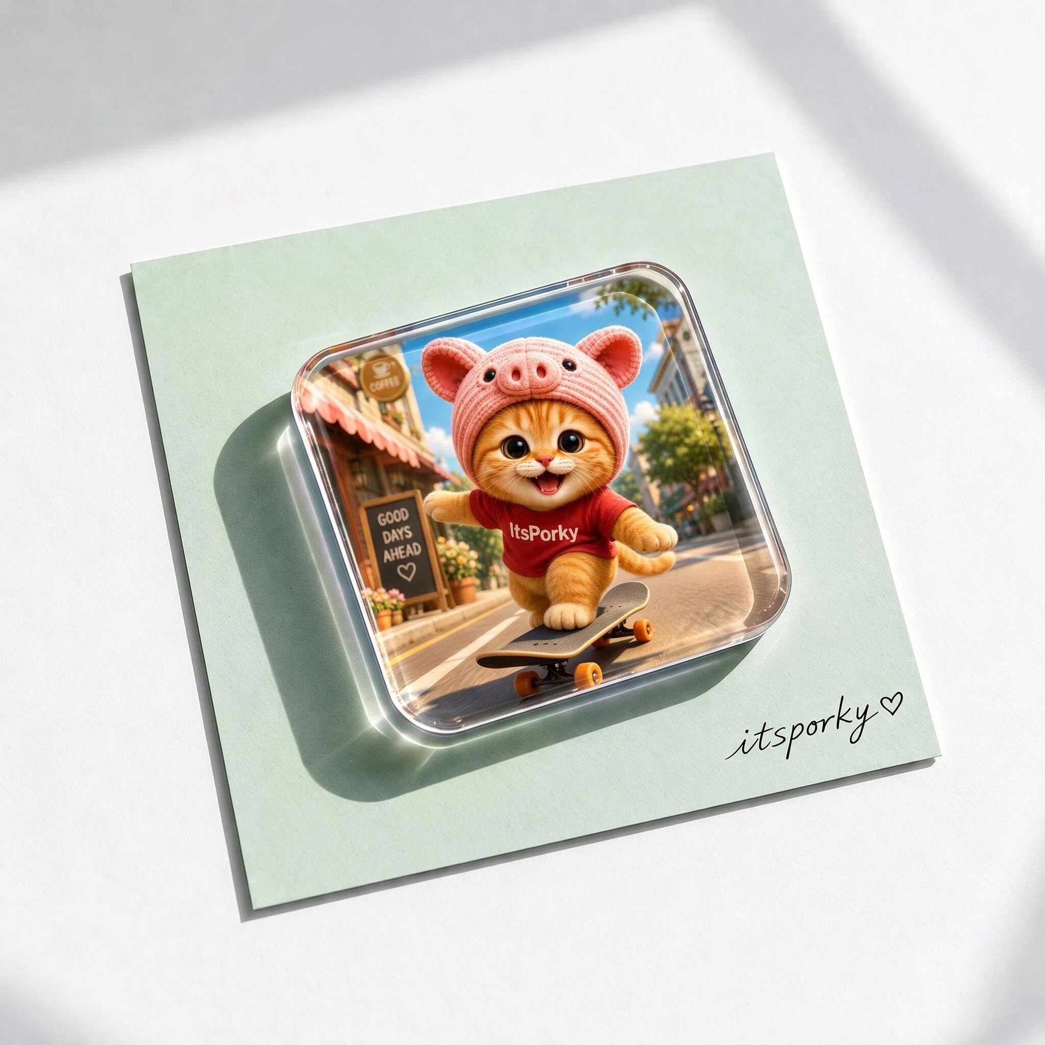 Porky Daily Acrylic Fridge Magnets