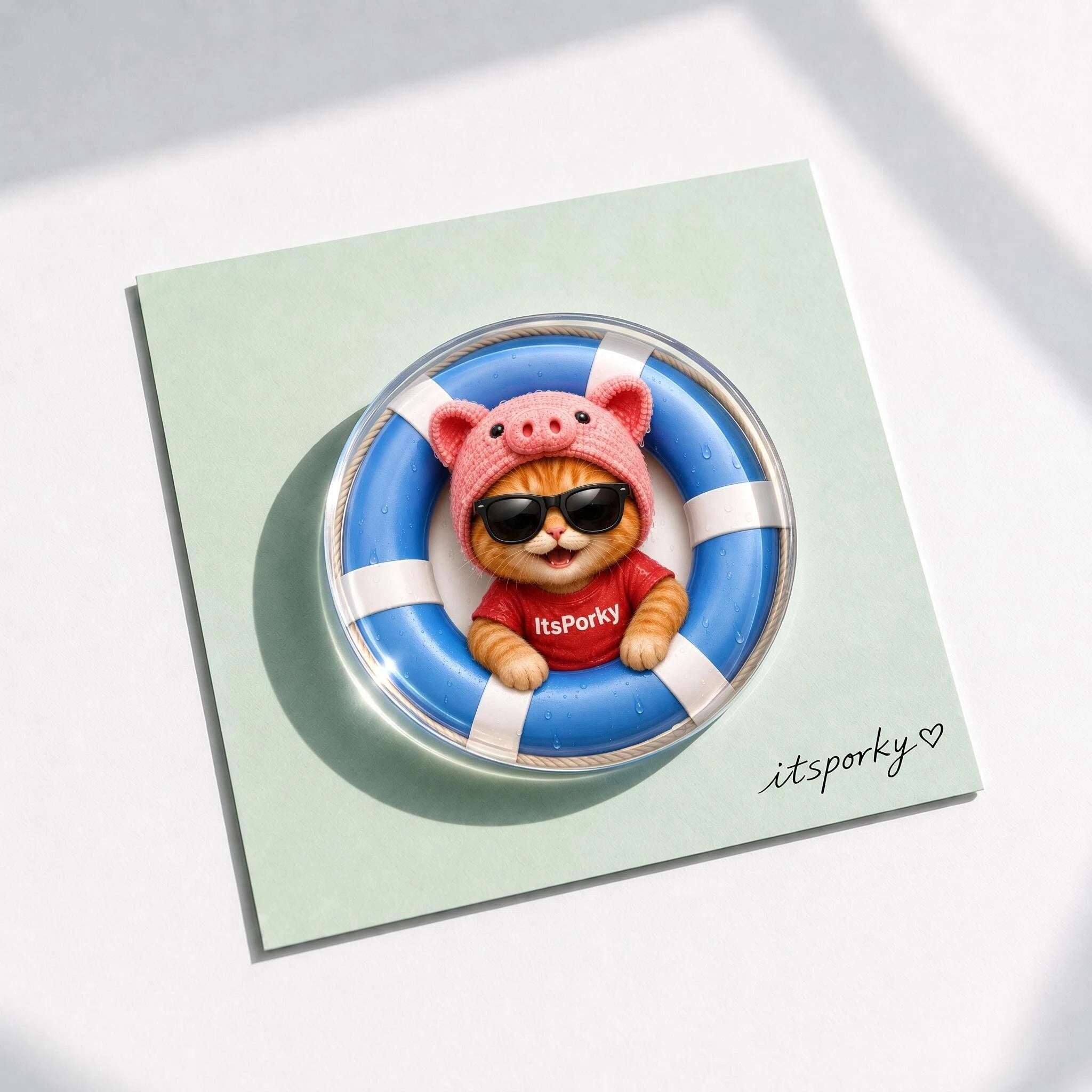 Porky Little Worlds Acrylic Fridge Magnets