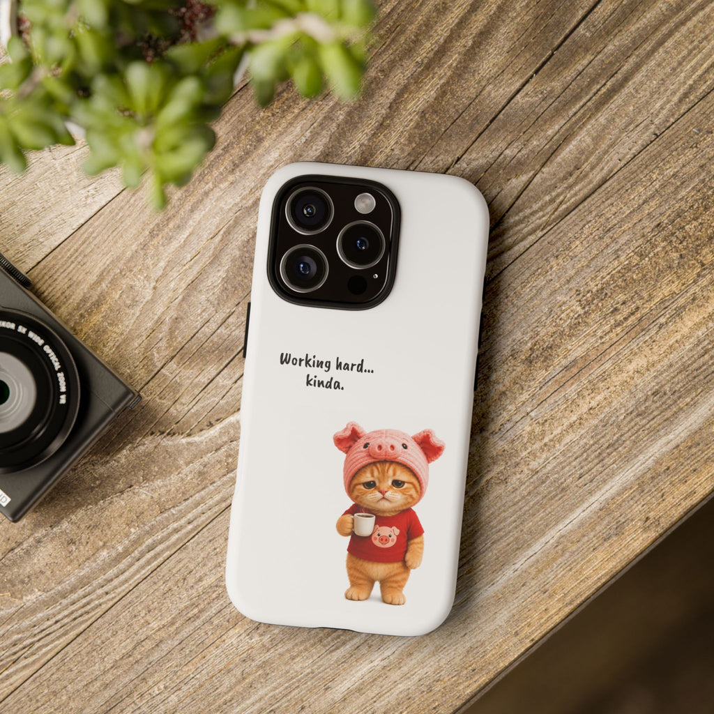Porky Phone Case — Working Hard… Kinda