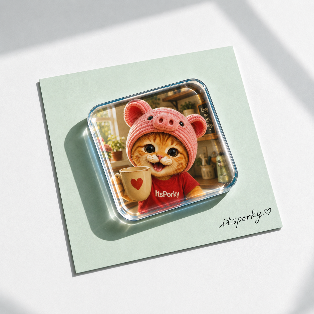 Porky Daily Acrylic Fridge Magnets