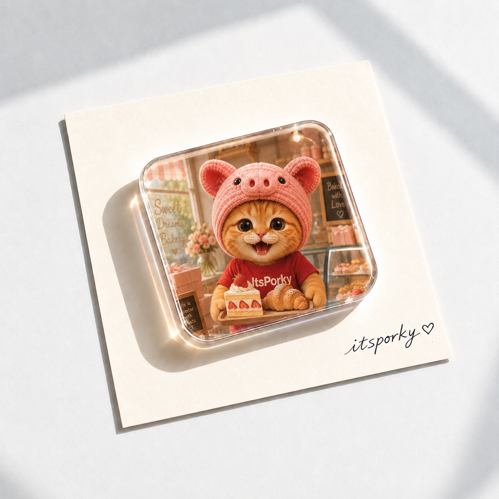 Porky Daily Acrylic Fridge Magnets