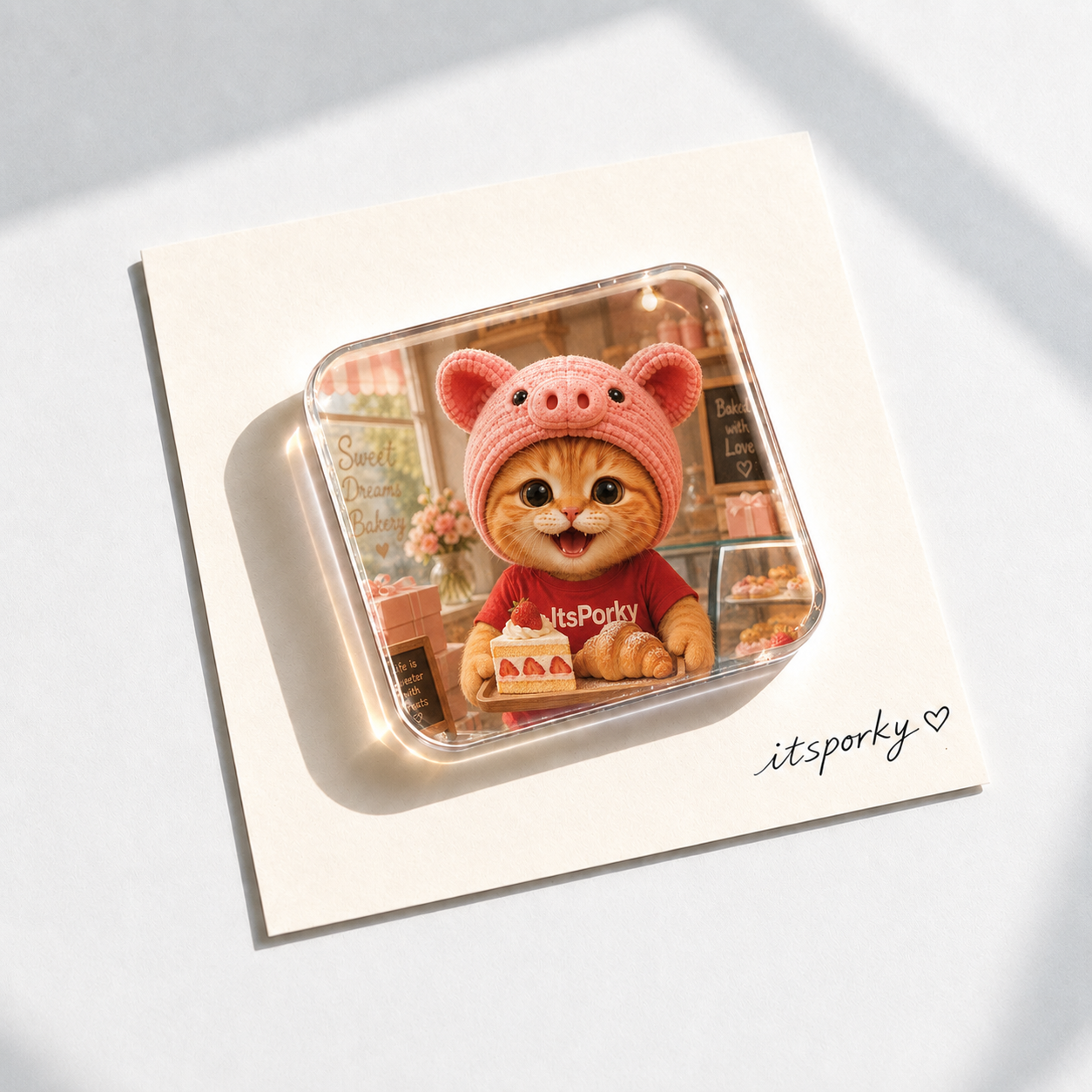 Porky Daily Acrylic Fridge Magnets
