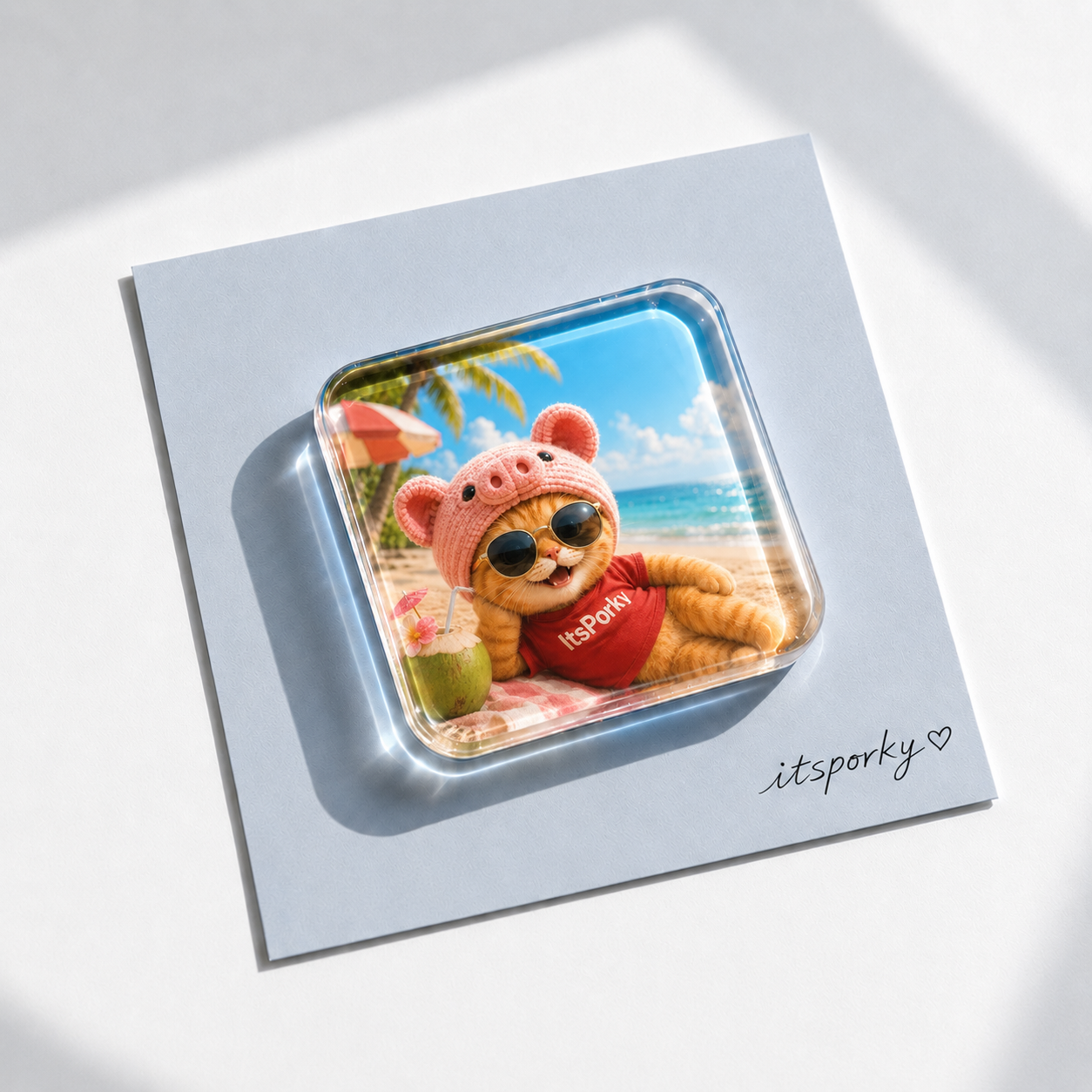 Porky Daily Acrylic Fridge Magnets