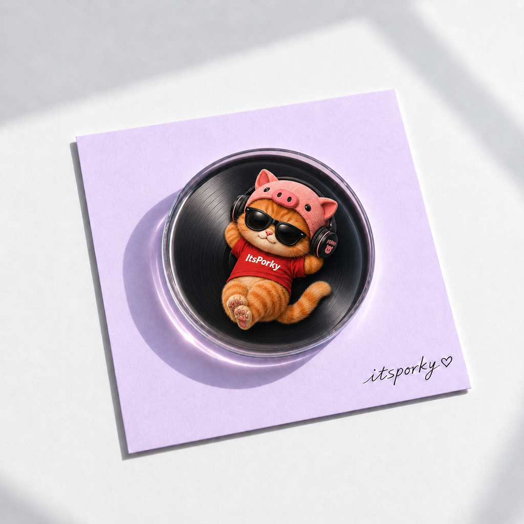 Porky Little Worlds Acrylic Fridge Magnets