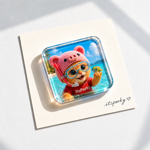 Porky Daily Acrylic Fridge Magnets