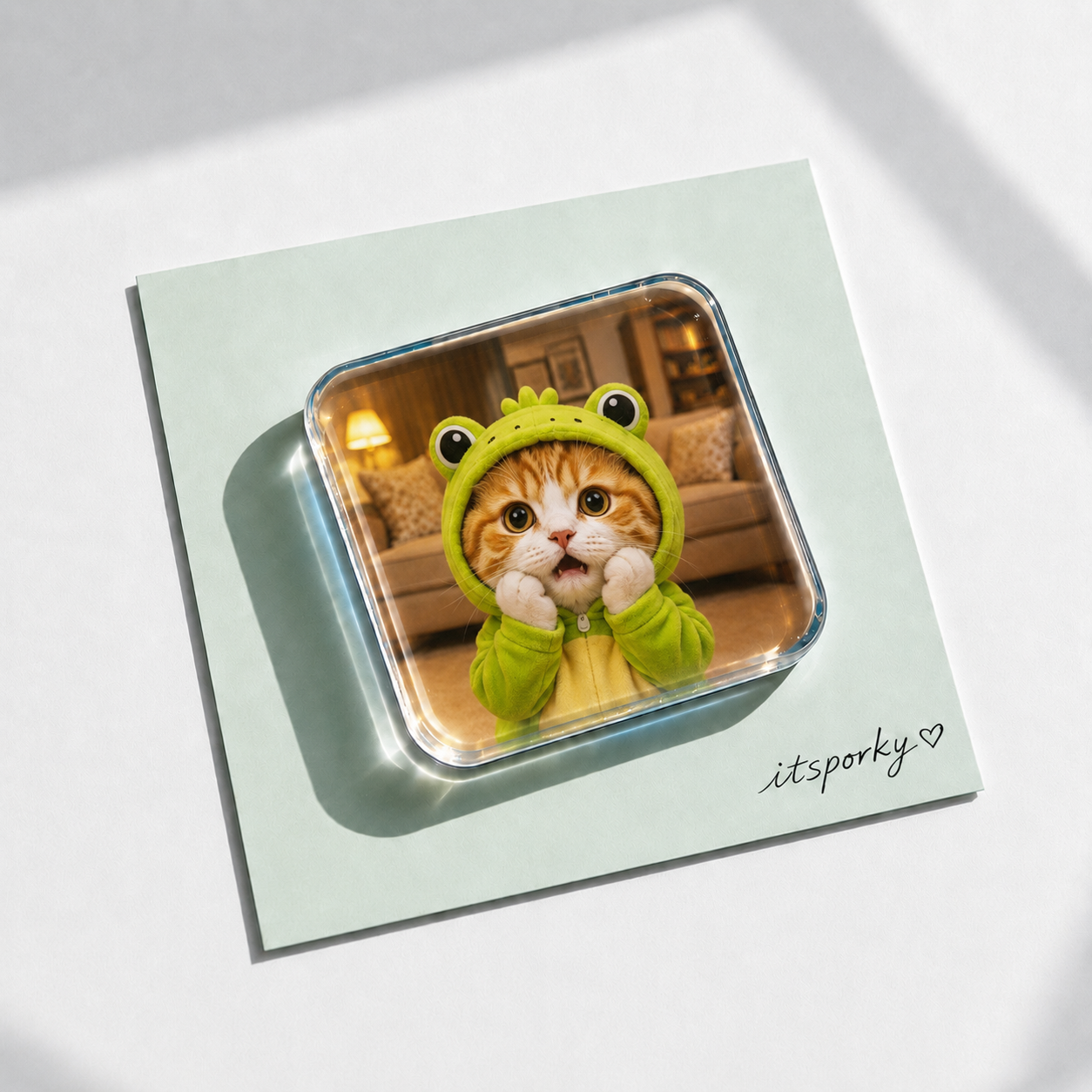 Porky & Friends Cute Cat Acrylic Magnets