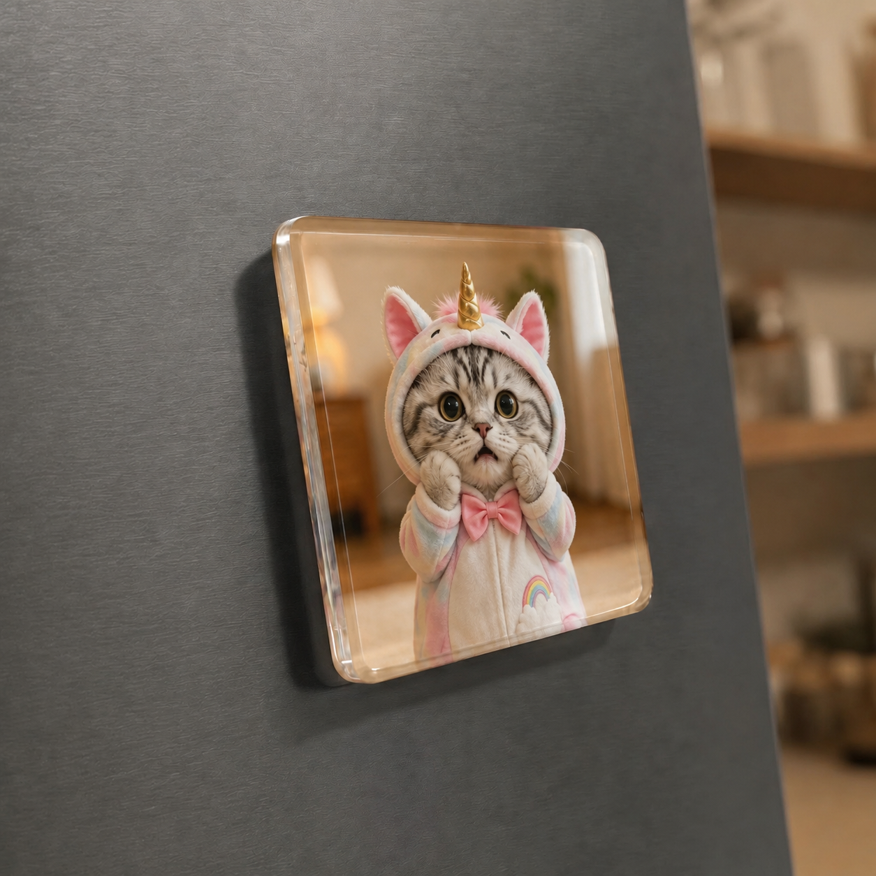 Porky & Friends Cute Cat Acrylic Magnets