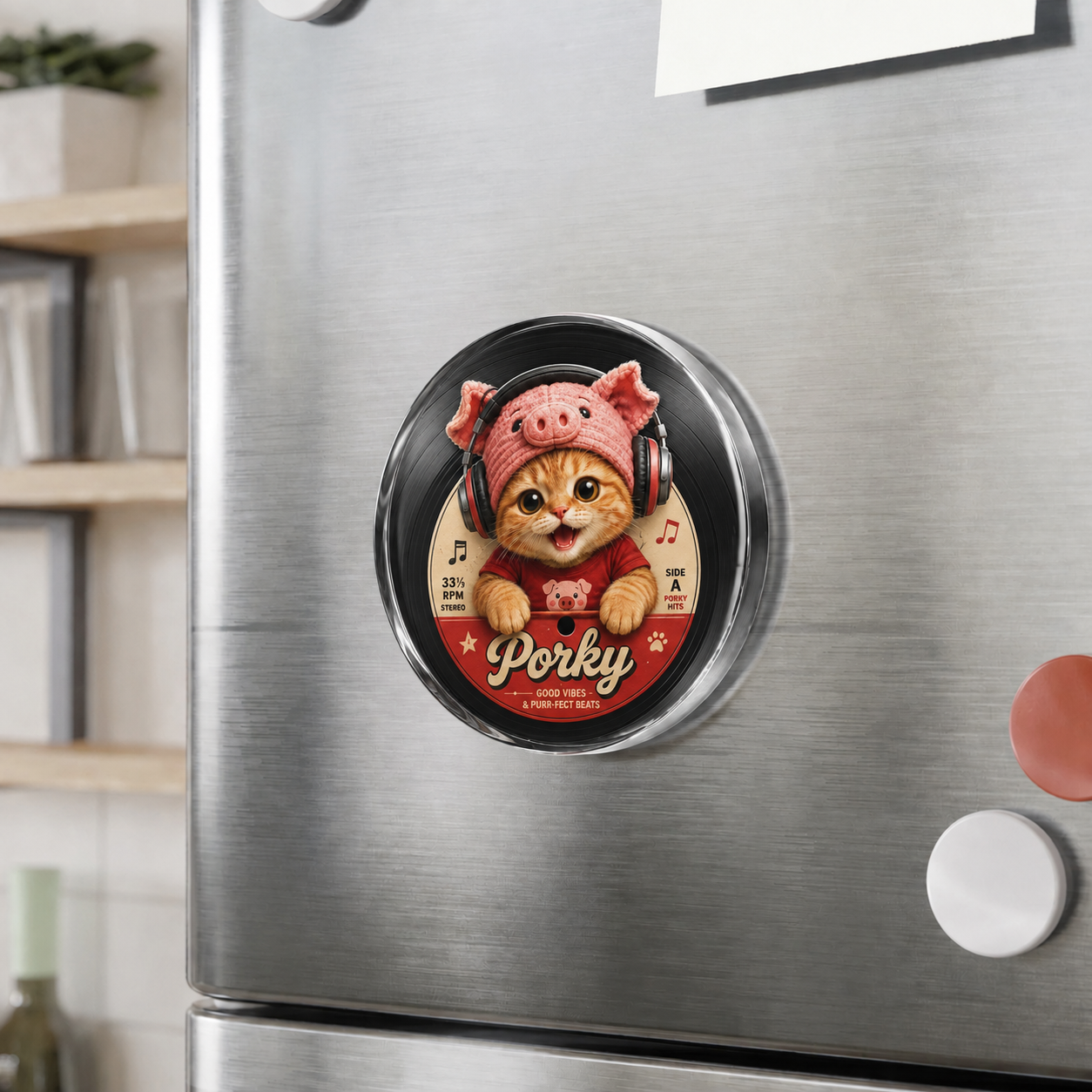 Porky Little Worlds Acrylic Fridge Magnets